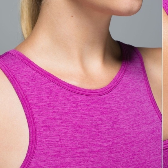 Sz8 Lululemon Seamlessly Covered Tank in Heathered Ultra Violet GUC - Picture 4 of 13
